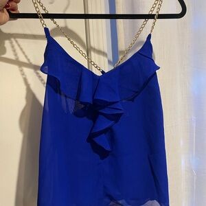 Charlotte Russe Royal Blue Ruffle Camisole